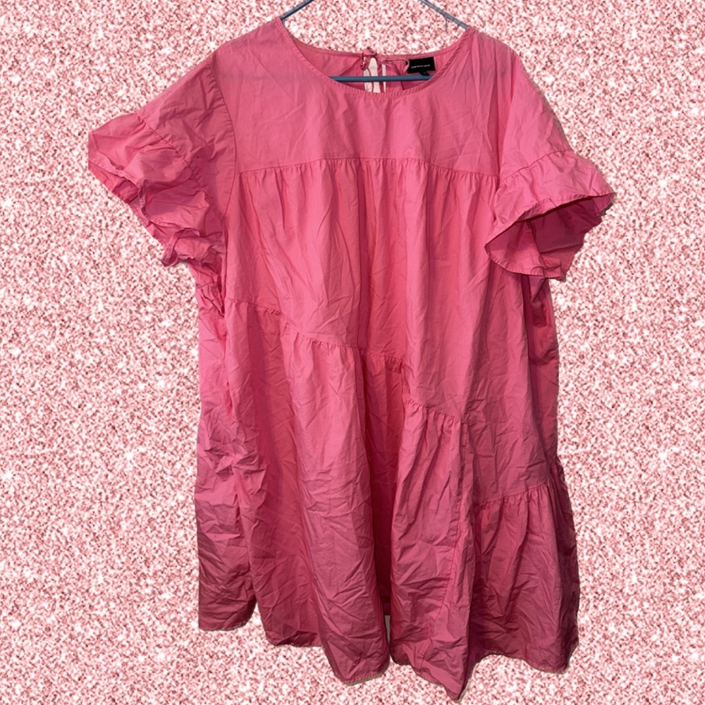 Ruffle Short Sleeve Dress 3x